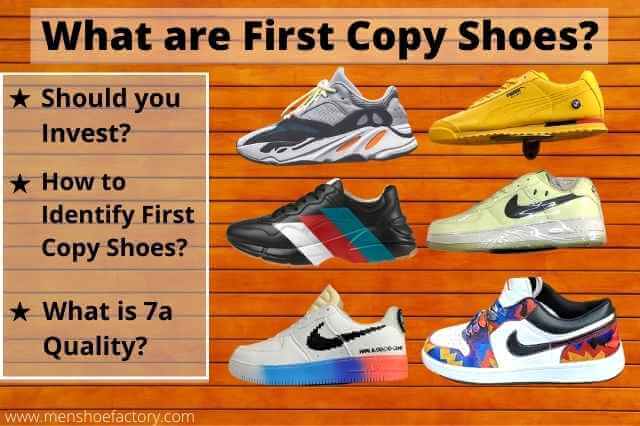 how to identify first copy shoes