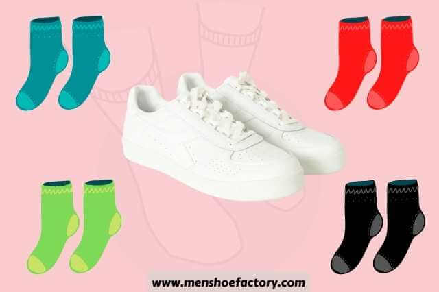 what color socks to wear with white sneakers