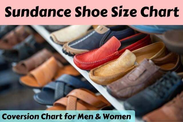 sundance shoe size chart